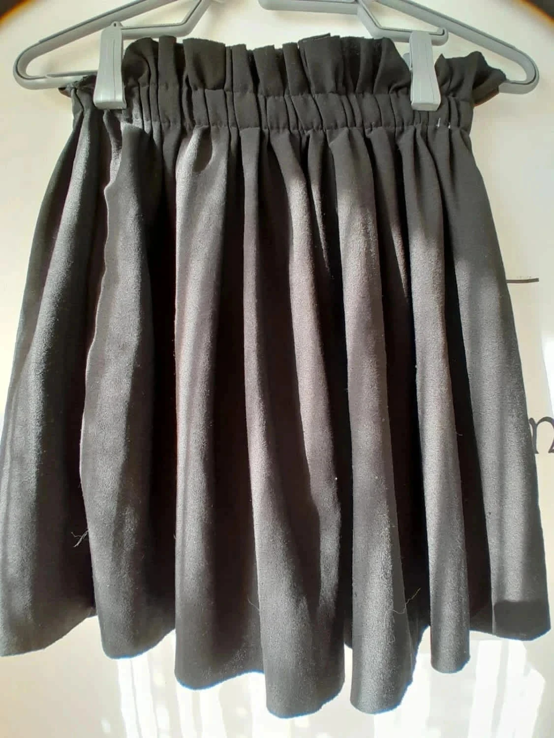 Jupe ample, avec volant à la taille, couleur noire, Taille XS